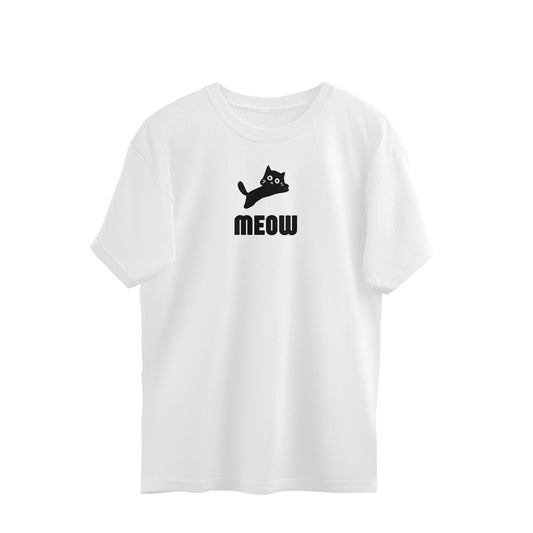 Women's Oversized Tees - Meow